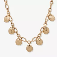 a.n.a Gold Tone Womens 16 Inch Collar Necklace