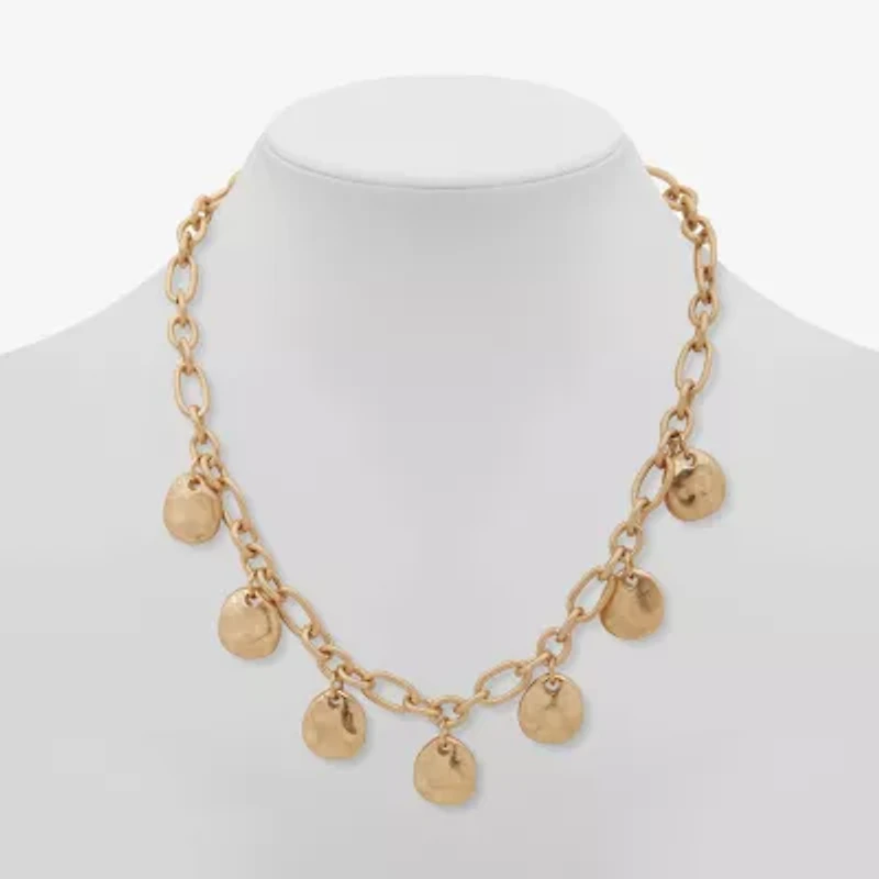 a.n.a Gold Tone Womens 16 Inch Collar Necklace