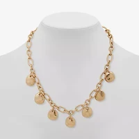 a.n.a Gold Tone Womens 16 Inch Collar Necklace