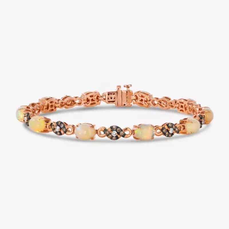 Le Vian® Grand Sample Sale™ Bracelet featuring Neopolitan Opal™ Vanilla Diamonds® Chocolate Diamonds® set in 14K Strawberry Gold®