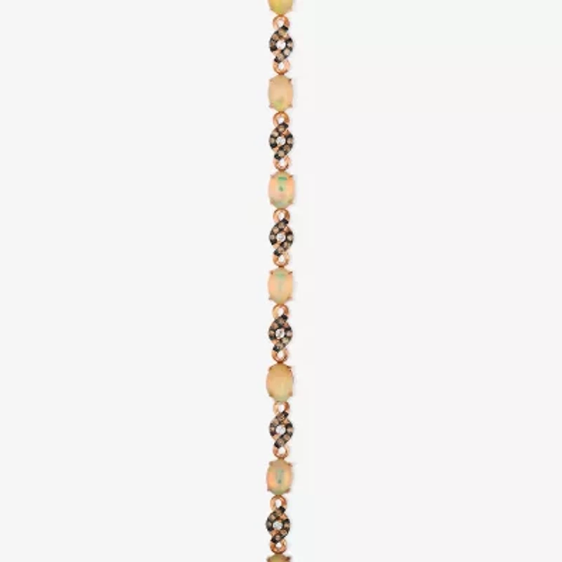 Le Vian® Grand Sample Sale™ Bracelet featuring Neopolitan Opal™ Vanilla Diamonds® Chocolate Diamonds® set in 14K Strawberry Gold®