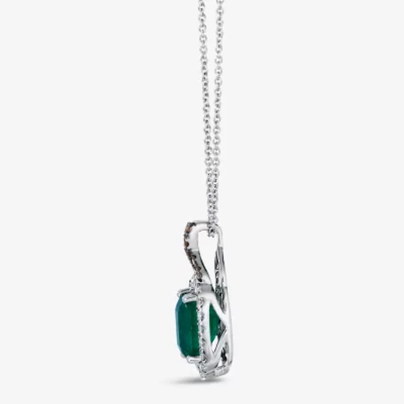 Le Vian® Grand Sample Sale™ Pendant featuring 1  1/2 CT. Emerald 1/4 CT. Nude Diamonds™  1/10 CT. Chocolate Diamonds® set in 14K Vanilla Gold®