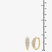 Womens 2 CT. T.W. Lab Grown White Diamond 10K Gold 22.7mm Hoop Earrings