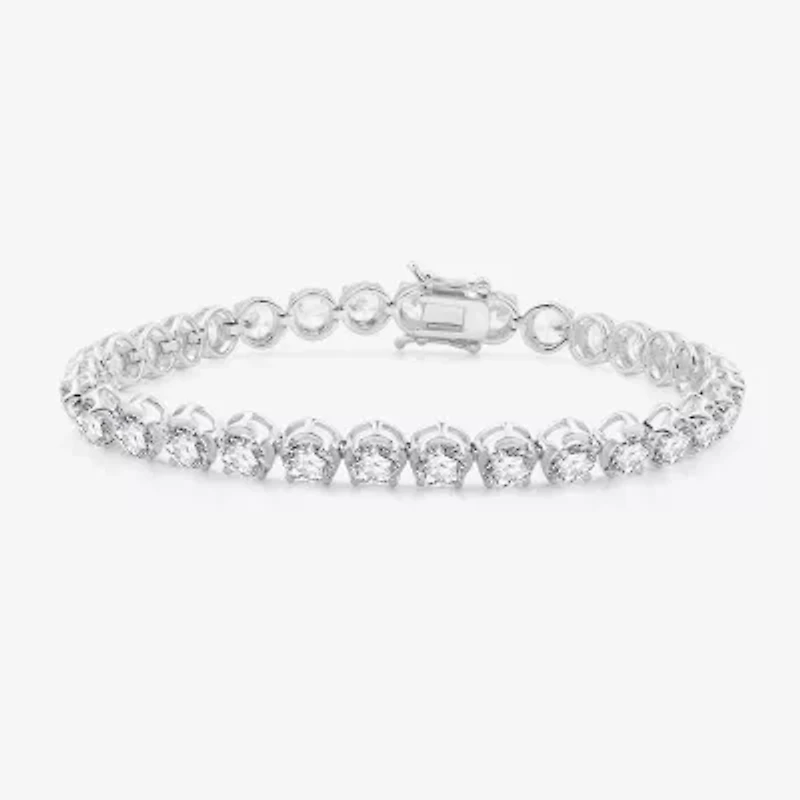 (G / Si1-Si2) Womens 12 Ct.T.W. Lab Grown White Diamond 14K Gold 7.25 Inch Tennis Bracelet