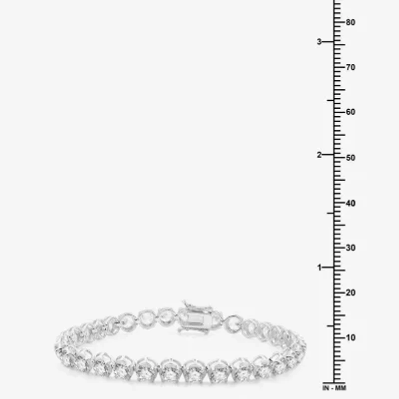 (G / Si1-Si2) Womens 12 Ct.T.W. Lab Grown White Diamond 14K Gold 7.25 Inch Tennis Bracelet