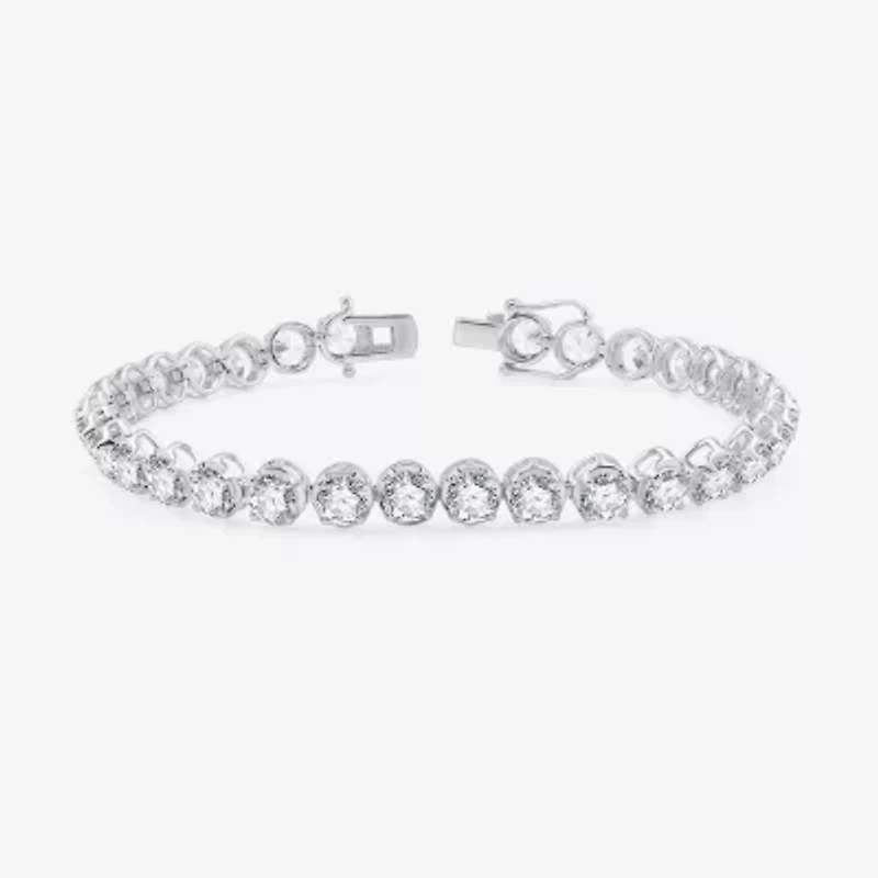 (G / Si1-Si2) Womens 12 Ct.T.W. Lab Grown White Diamond 14K Gold 7.25 Inch Tennis Bracelet