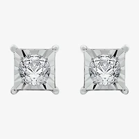 (G / Si1-Si2) 1/5 CT. Lab Grown White Diamond Sterling Silver 4.7mm Stud Earrings