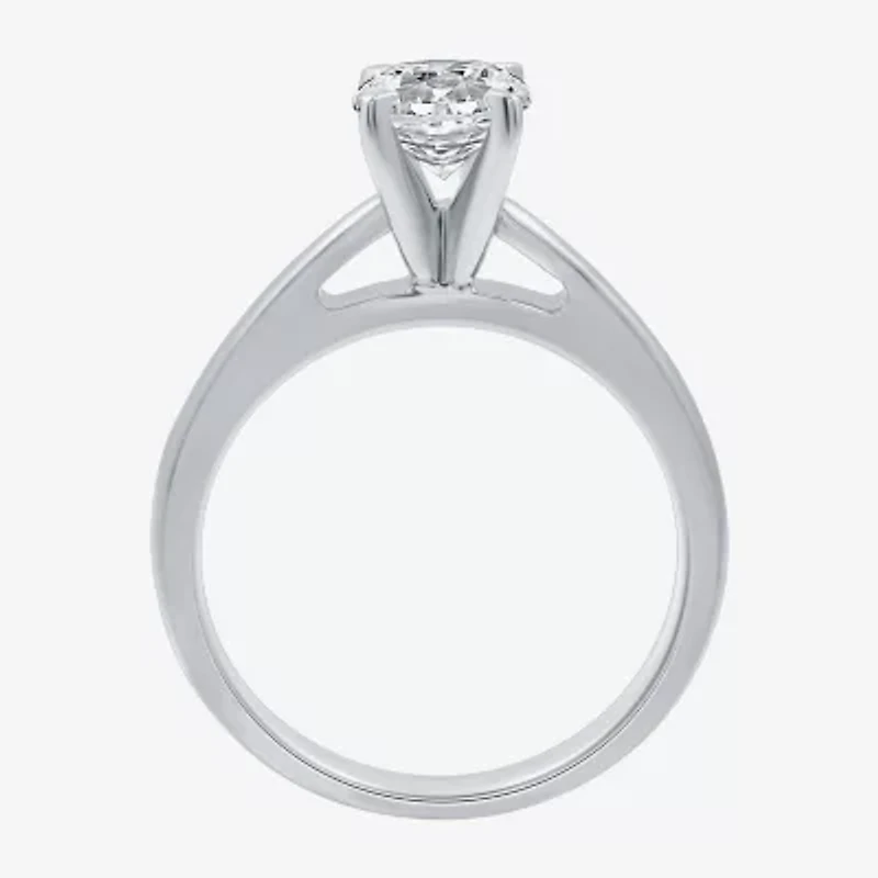 I Said Yes (G / Si1-Si2) Womens 1 1/4 CT. T.W. Lab Grown White Diamond Sterling Silver Round Solitaire Bridal Set