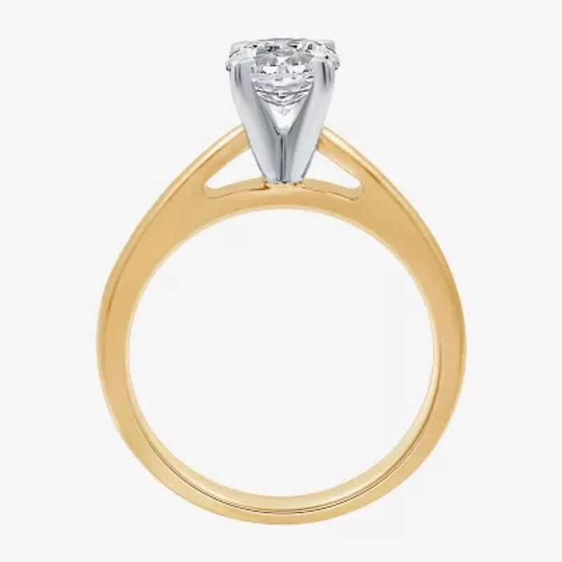 I Said Yes (G / Si1-Si2) Womens 1 1/4 CT. T.W. Lab Grown White Diamond Sterling Silver Round Solitaire Bridal Set