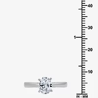 I Said Yes (G / Si1-Si2) Womens 1 1/4 CT. T.W. Lab Grown White Diamond Sterling Silver Oval Side Stone Solitaire Bridal Set