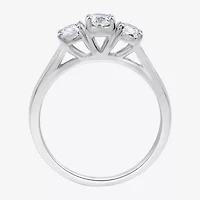 Love Lives Forever (G / Si1-Si2) Womens CT. T.W. Lab Grown White Diamond 10K Gold Oval 3-Stone Engagement Ring