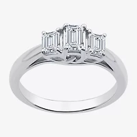 Love Lives Forever (G / Si1-Si2) Womens 1 CT. T.W. Lab Grown White Diamond 10K Gold 3-Stone Engagement Ring