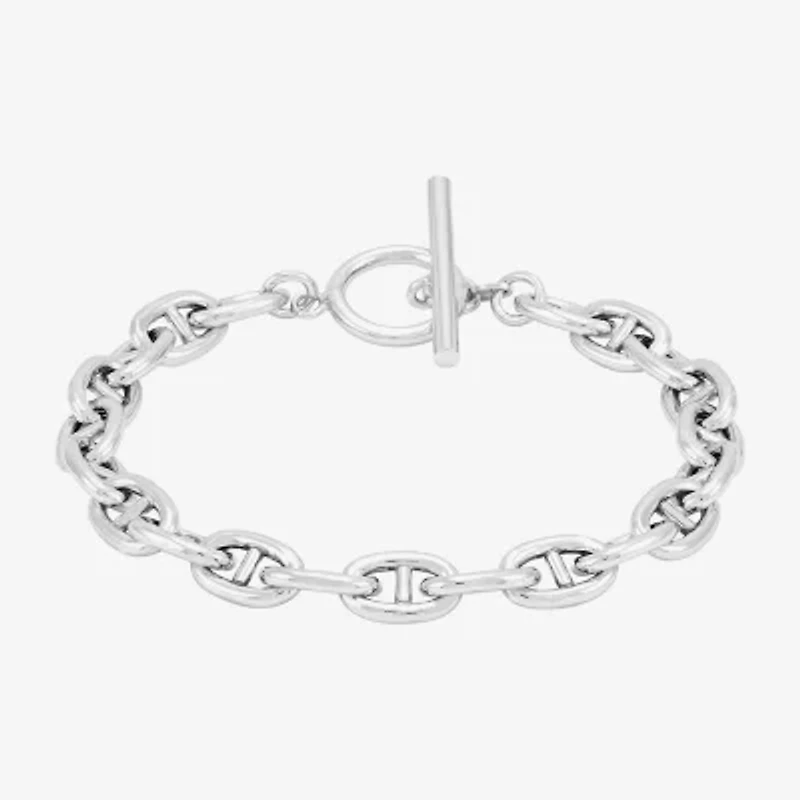 Made in Italy Womens Sterling Silver 7.5 Inch Link Bracelet