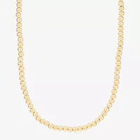 Womens 14K Gold Over Silver 20 Inch Beaded Necklace