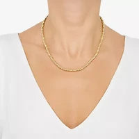 Womens 14K Gold Over Silver 20 Inch Beaded Necklace