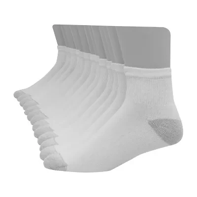 Hanes Ultimate Mens Multi-Pack 12 Pair Quarter Ankle Socks