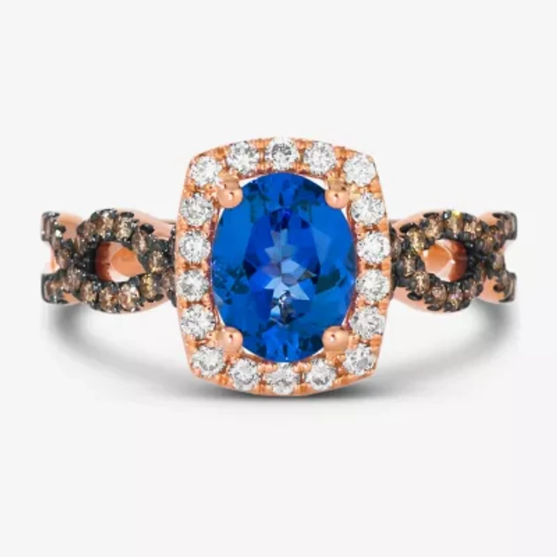 Le Vian® Grand Sample Sale™ Ring featuring 1 CT. Blueberry Tanzanite® 1/ CT. Chocolate Diamonds® 1/ CT. Nude Diamonds™ set in 14K Strawberry Gold