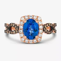 Le Vian® Grand Sample Sale™ Ring featuring 1 CT. Blueberry Tanzanite® 1/ CT. Chocolate Diamonds® 1/ CT. Nude Diamonds™ set in 14K Strawberry Gold