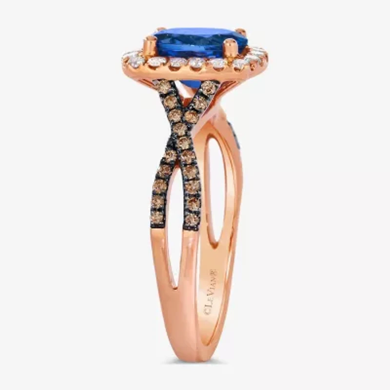 Le Vian® Grand Sample Sale™ Ring featuring 1 CT. Blueberry Tanzanite® 1/ CT. Nude Diamonds™ 1/ CT. Chocolate Diamonds® set in 14K Strawberry Gold