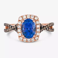 Le Vian® Grand Sample Sale™ Ring featuring 1 CT. Blueberry Tanzanite® 1/ CT. Nude Diamonds™ 1/ CT. Chocolate Diamonds® set in 14K Strawberry Gold