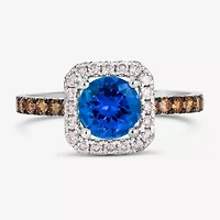 Le Vian® Grand Sample Sale™ Ring featuring 1 1/5 CT. Blueberry Tanzanite® 1/4 CT. Chocolate Diamonds® 1/5 CT. Nude Diamonds™ set in 14K Vanilla Gold®