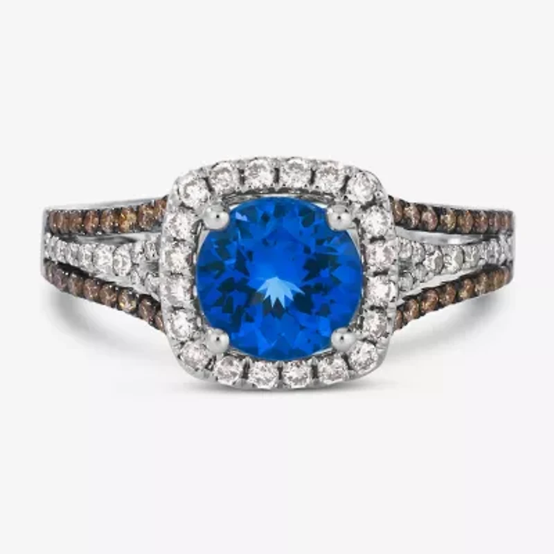 Le Vian® Grand Sample Sale™ Ring featuring 1 1/5 CT. Blueberry Tanzanite® 1/3 CT. Nude Diamonds™ 1/5 CT. Chocolate Diamonds® set in 14K Vanilla Gold®