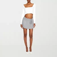 Forever 21 Wrap Front Mini Womens Juniors Pleated Skirt
