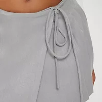 Forever 21 Wrap Front Mini Womens Juniors Pleated Skirt