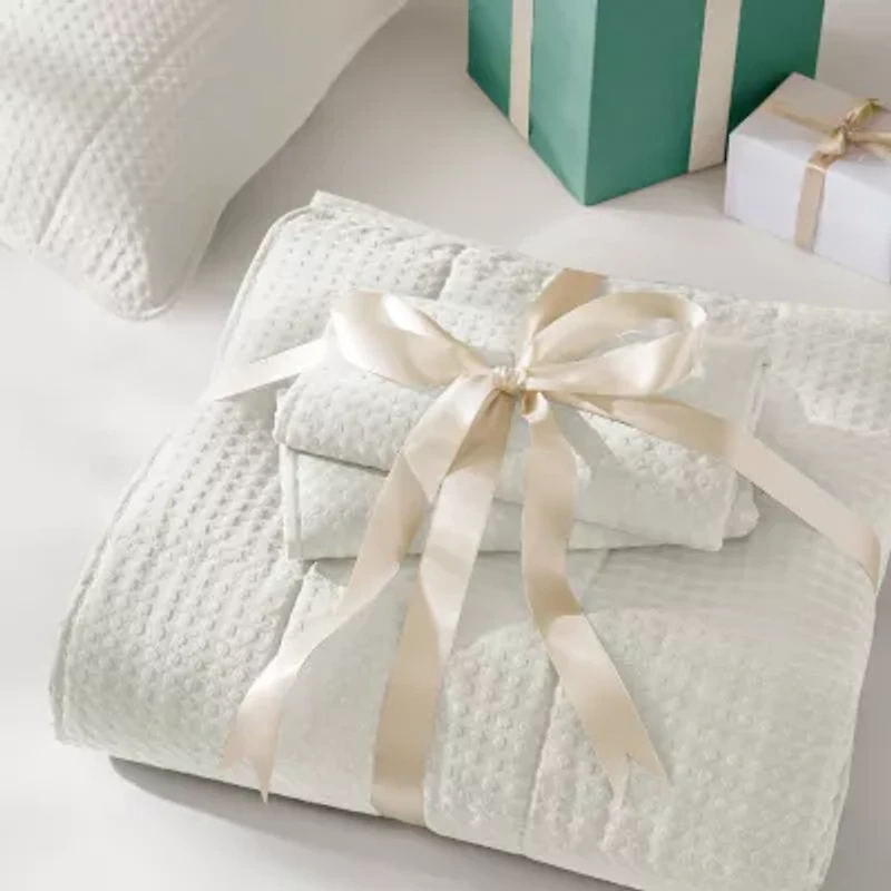 510 Design Mina Waffle Weave Textured Quilt Set