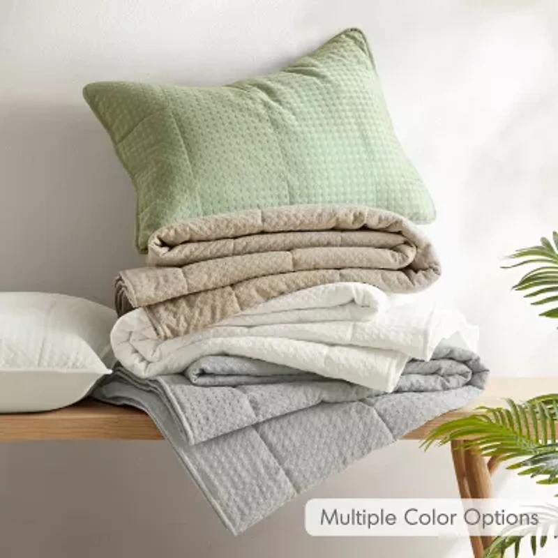 510 Design Mina Waffle Weave Textured Quilt Set