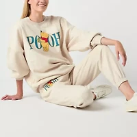 Womens Cuffed Winnie The Pooh Juniors Fleece Jogger Pant