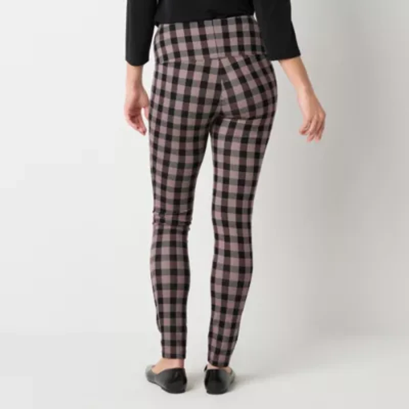 Liz Claiborne Lori Ponte Womens Mid Rise 32" Tall 7/8 Ankle Legging