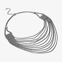 Bijoux Bar Black Womens Glass 19 1/2 Inch Strand Necklace