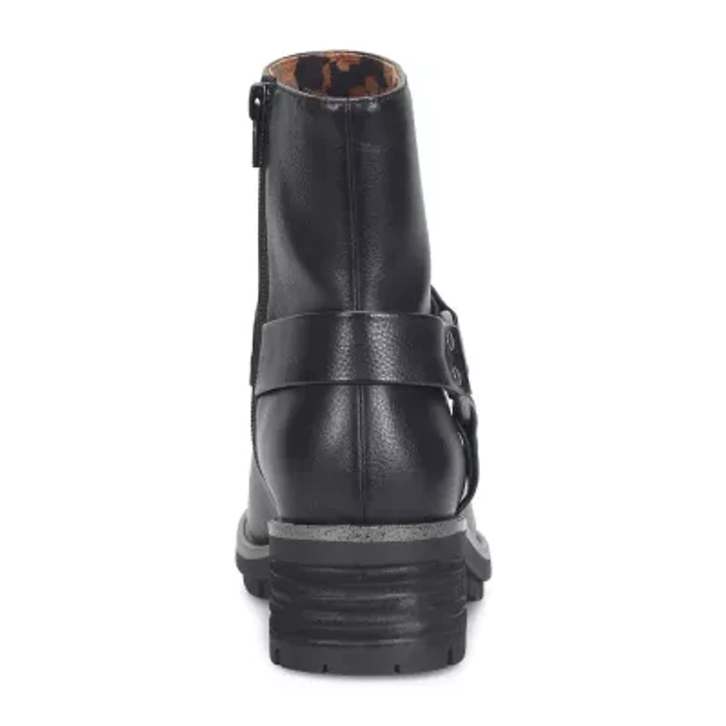 BOC by Born Womens Shai Block Heel Motorcycle Boots