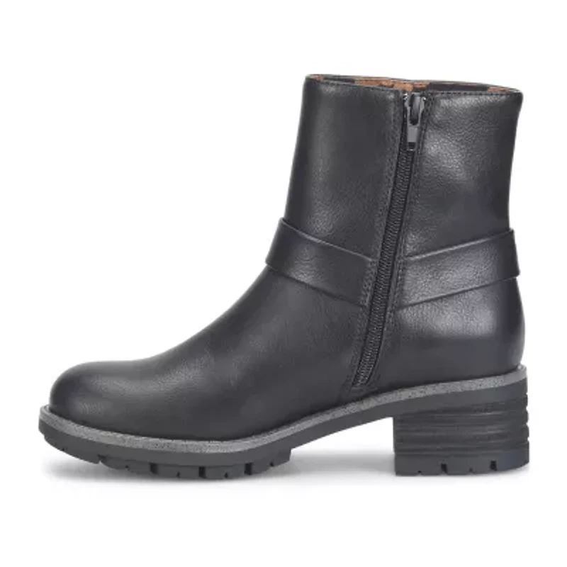 BOC by Born Womens Shai Block Heel Motorcycle Boots