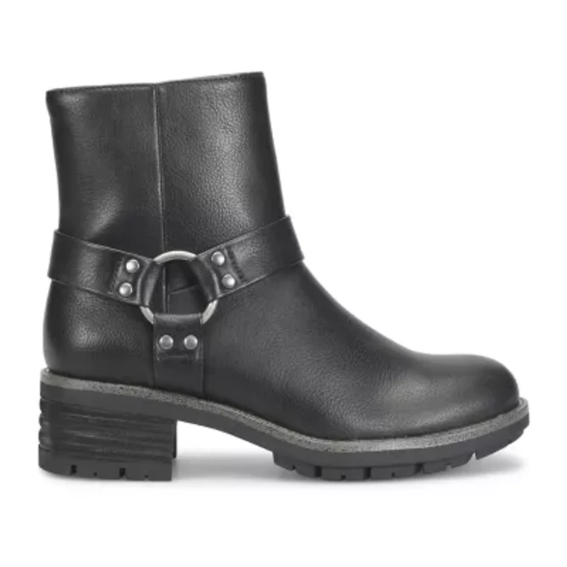 BOC by Born Womens Shai Block Heel Motorcycle Boots