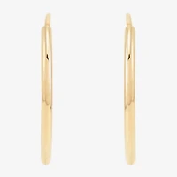 Womens 14K Gold 16mm Round Hoop Earrings