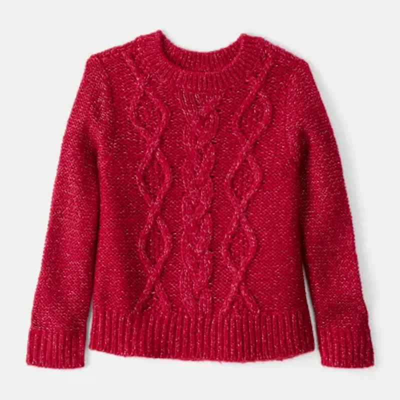 Carter's Toddler Girls Round Neck Long Sleeve Pullover Sweater