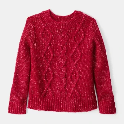 Carter's Toddler Girls Round Neck Long Sleeve Pullover Sweater