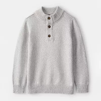 Carter's Little & Big Kid Boys Mock Neck Long Sleeve Pullover Sweater