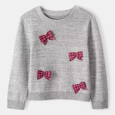 Carter's Toddler Girls Round Neck Long Sleeve Pullover Sweater