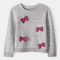 Carter's Toddler Girls Round Neck Long Sleeve Pullover Sweater