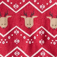 Carter's Toddler Boys Holiday Round Neck Long Sleeve Pullover Sweater