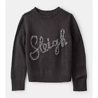 Carter's Little & Big Kid Girls Holiday Round Neck Long Sleeve Pullover Sweater