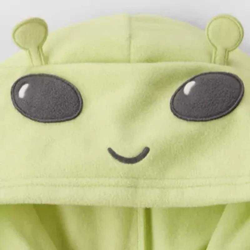 Carter's Alien Little & Big Kid Boys Fleece Hooded Long Sleeve One Piece Pajama