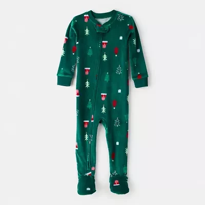 Carter's Family Matching Christmas Trees Toddler Unisex Round Neck Long Sleeve One Piece Pajama