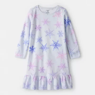 Carter's Toddler Girls Fleece Round Neck Long Sleeve Nightgown