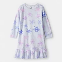 Carter's Toddler Girls Fleece Round Neck Long Sleeve Nightgown