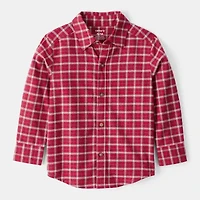 Carter's Toddler Boys Long Sleeve Cuffed Regular Fit Button-Down Shirt