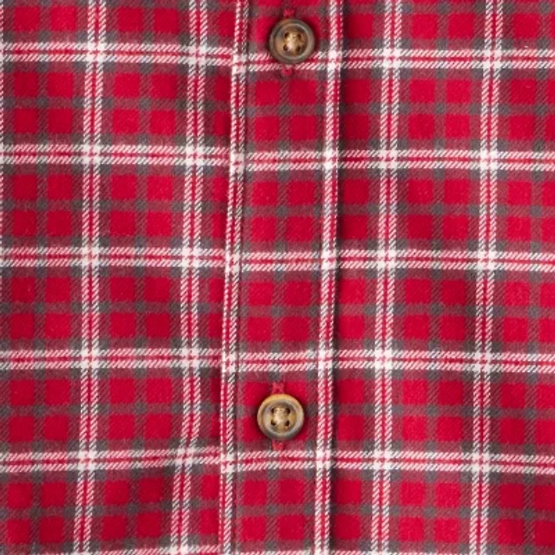 Carter's Toddler Boys Long Sleeve Cuffed Regular Fit Button-Down Shirt
